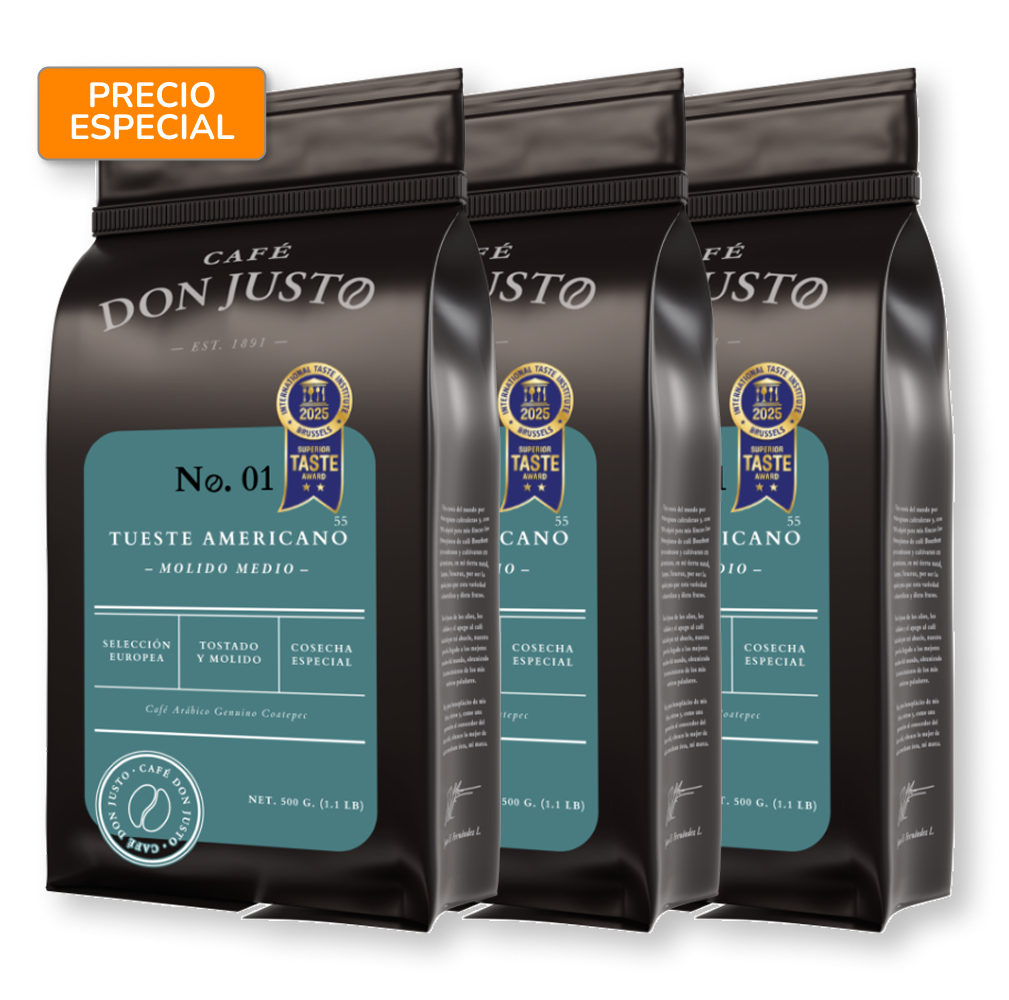 Café Don Justo No. 01 - Paquete de 3 Bolsas - Tueste Americano