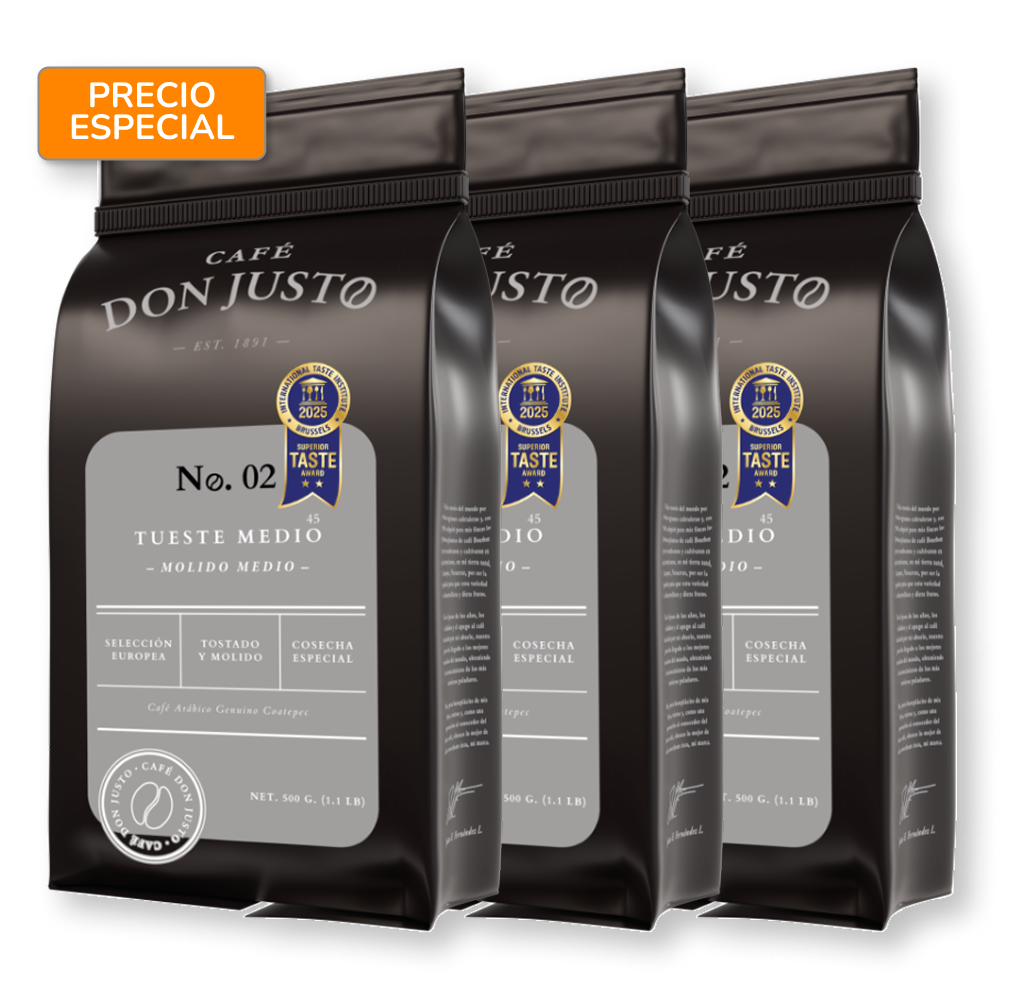 Café Don Justo No. 02 - Paquete de 3 Bolsas - Tueste Medio Oscuro