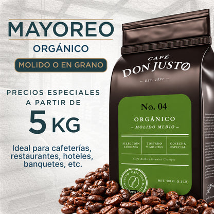Café Don Justo No. 04 - Orgánico Tueste Claro a Granel