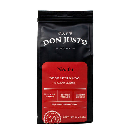 Café Don Justo No. 03 - Descafeinado Tostado Medio